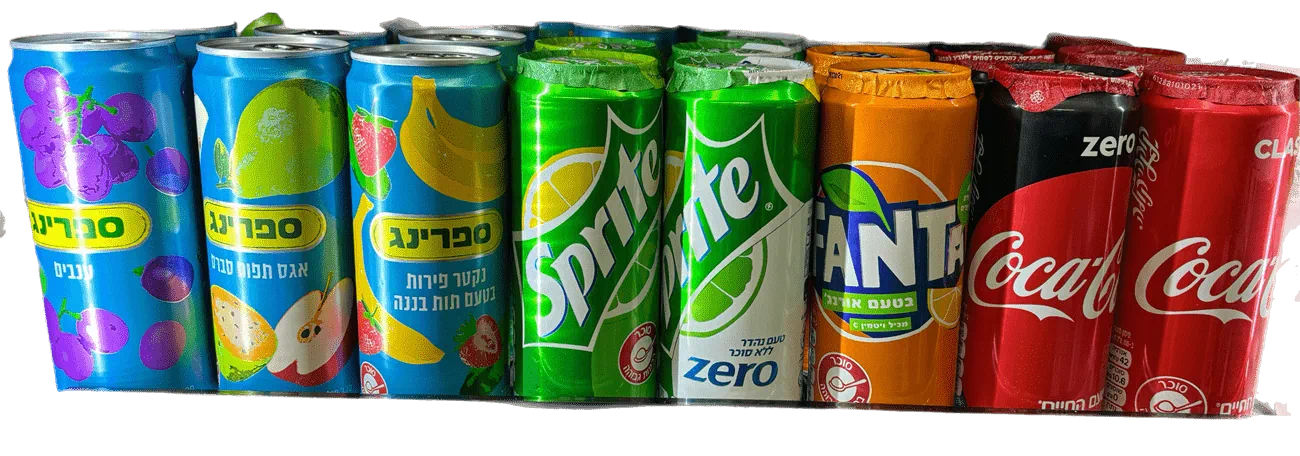 פחיות במגוון טעמים רק ב-7 ש"ח