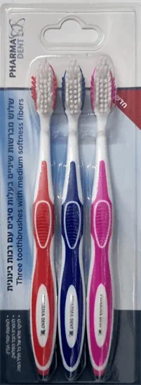 שלישייה מברשות שיניים PHARMA